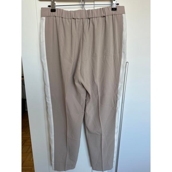 Aritzia Babaton Conan Tuxedo Stripe Trouser Beige/Cream Stripe ,Size 10 NWOT - Picture 4 of 7
